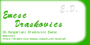 emese draskovics business card